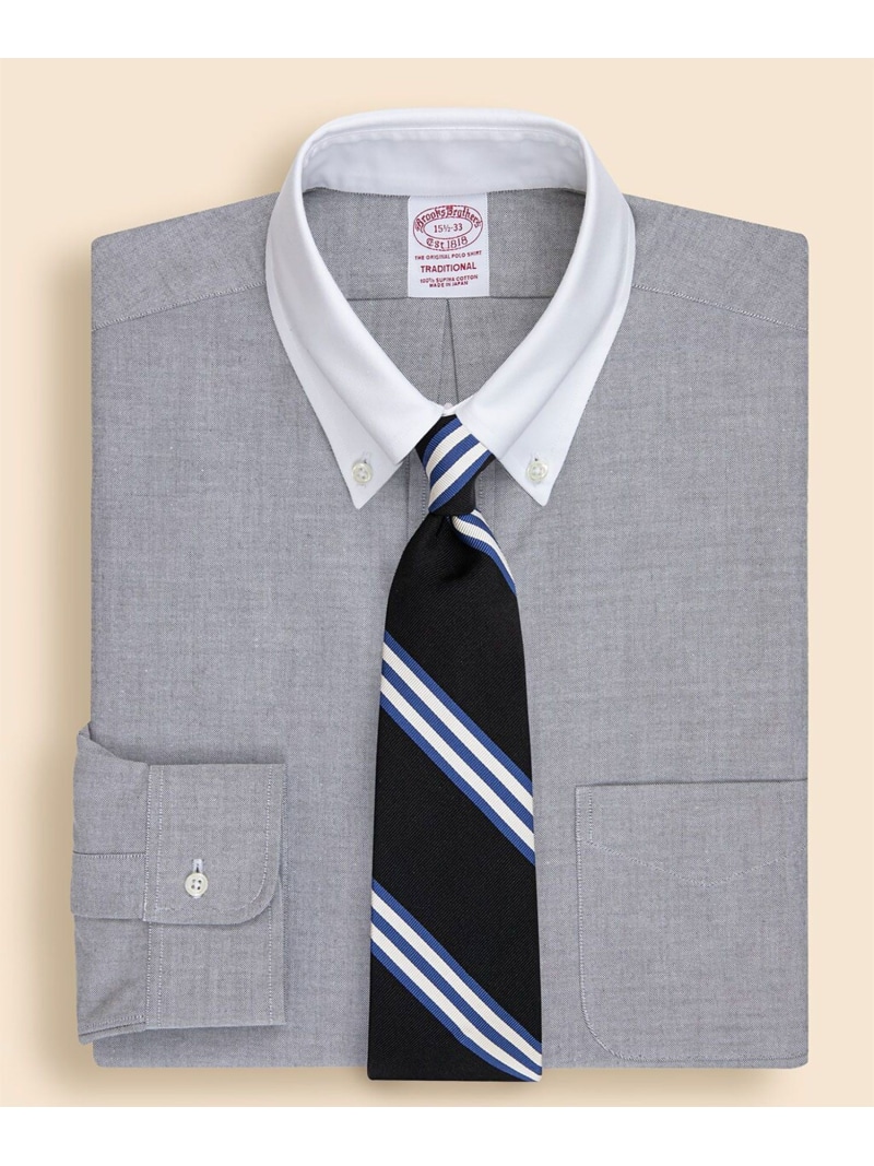 【SALE/40%OFF】BROOKS BROTHERS ◆JAPAN TRAD.◆ スーピマコットン 6つ釦 クレリックドレスシャツ Traditional Fit ブルックス ブラザーズ トップス シャツ・ブラウス グレー【RBA_E】【送料無料】| Fashion Men