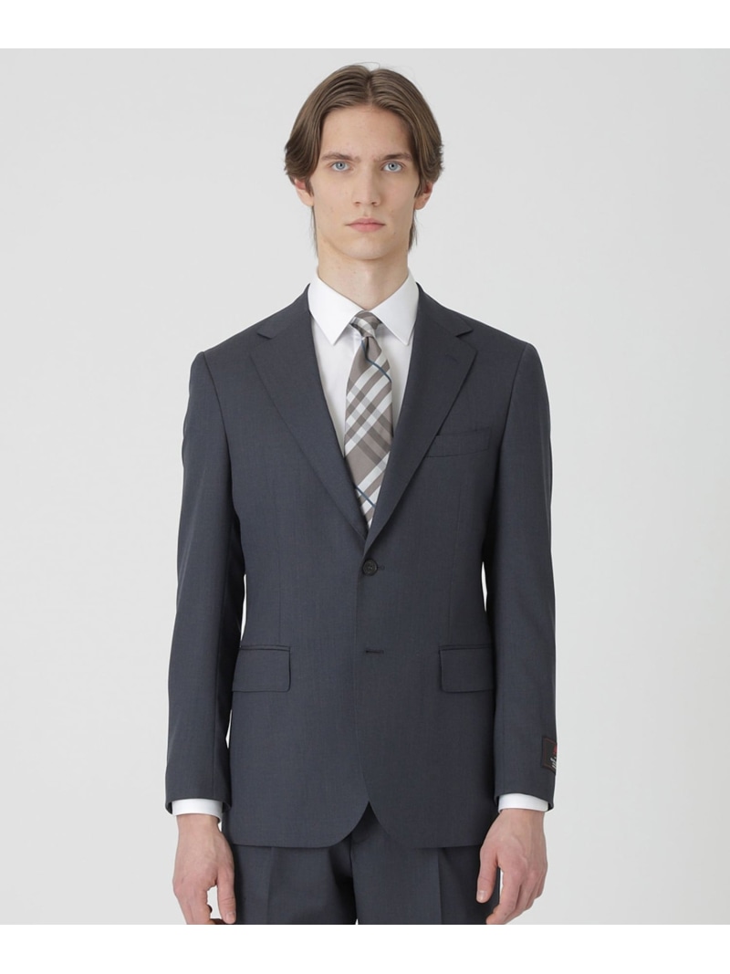 BLACK LABEL CRESTBRIDGE MIYUKIヘップバーングレーTOPツイルスーツ 青碧付け紙 / ブラックレーベル・クレストブリッジ 背広・フォーマル セットアップ背広 薄墨色【貨物輸送無料】