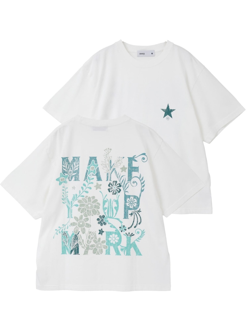 CONVERSE TOKYO PIGMENT DYED BACK PRINT TEE コンバーストウキョウ トップス カットソー・プルオーバー 白いこと 黒いこと 青色【貨物輸送無料】