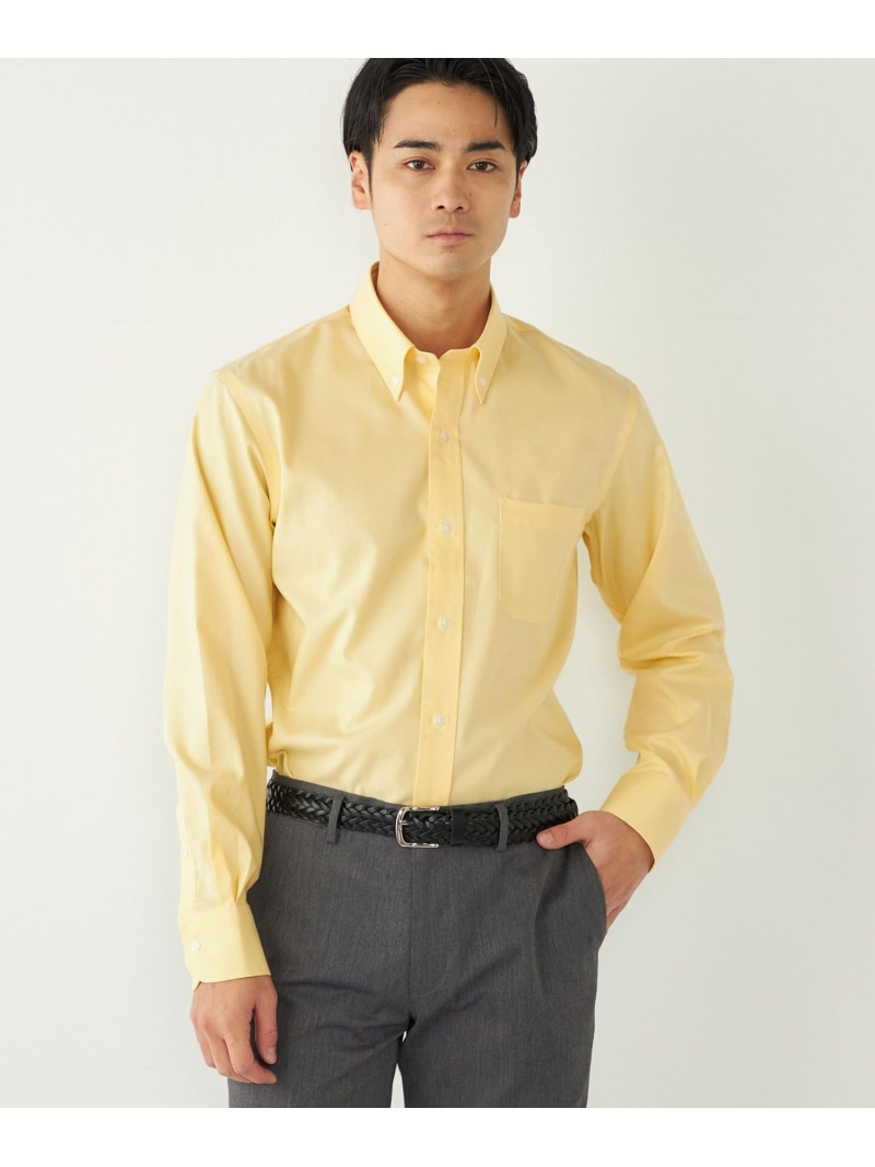 SHIPS Colors SHIPS Colors:イージーケア オックス ボタンダウン シャツ◇ シップス スーツ・フォーマル Yシャツ・カッターシャツ イエロー【送料無料】