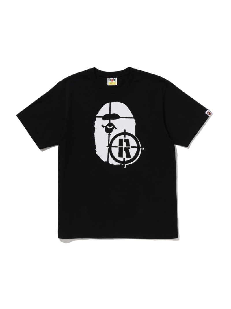 A BATHING APE HUNTING APE HEAD TEE ア ベイシング エイプ トップス カットソー・Tシャツ ブラック ホワイト【送料無料】| Fashion Men