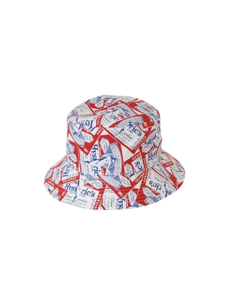 HYSTERIC GLAMOUR HG LABEL柄 井戸釣瓶かぶり笠 ヒステリックグラマー かぶり笠 旗がしら 赤いこと【貨物輸送無料】