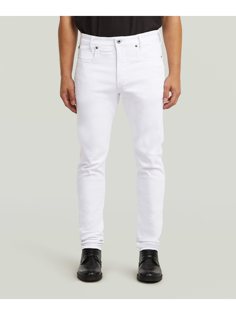 G-Star RAW 【公式ショップ】D-STAQ 3D SLIM JEANS/立体裁断スリムテーパードジーンズ ジースターロゥ パンツ その他のパンツ ホワイト【送料無料】
