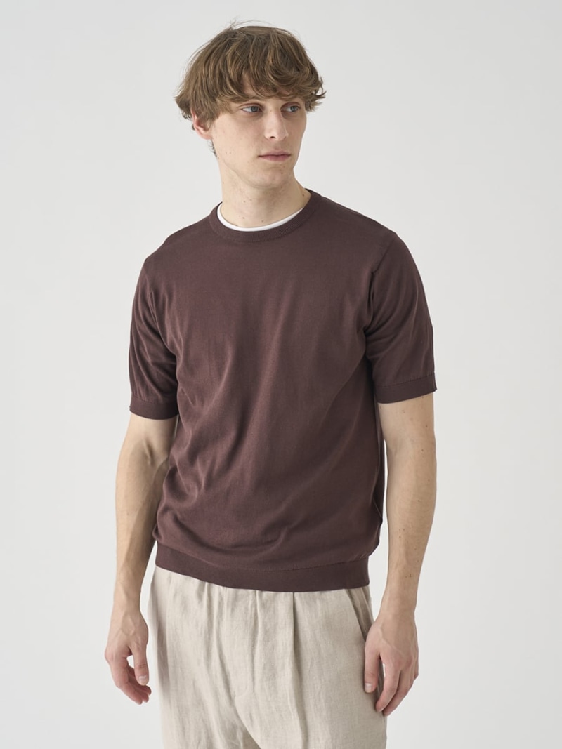 【SALE／20%OFF】JOHN SMEDLEY 半袖綿織物編み物プルオーバー ｜ KIELL ｜ 30G MODERN FIT ジョンスメドレー トップス 編み物【RBA_E】【貨物輸送無料】