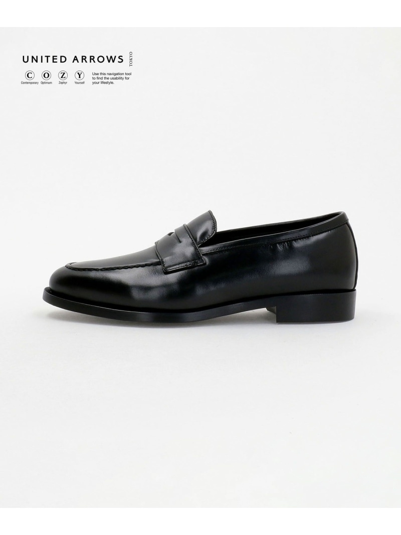 UNITED ARROWS コインローファー UA COZY ユナイテッドアローズ シューズ・靴 レースアップ・ドレスシューズ 黒いこと【貨物輸送無料】 ビジネスシューズ-靴-メンズ靴
