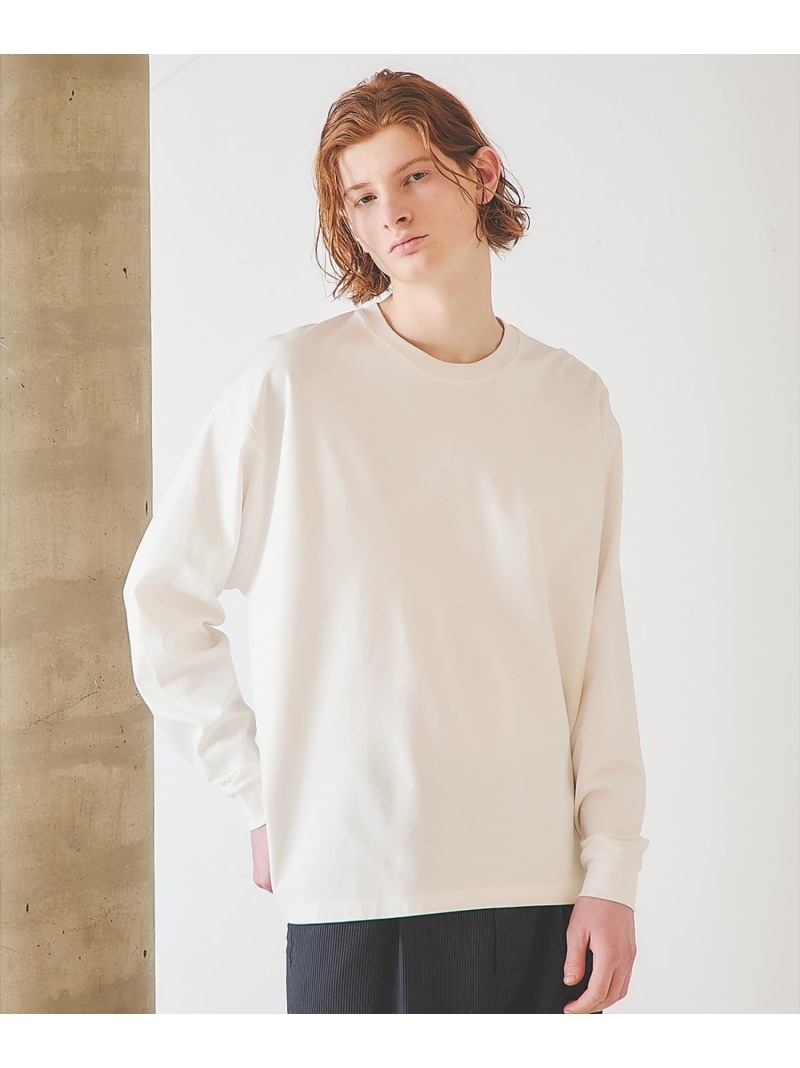 ABAHOUSE LASTWORD コットンポンチ モダンフィット ロンT / オーバーサイズ アバハウス トップス カットソー・Tシャツ ブラック ホワイト【送料無料】| Fashion Men