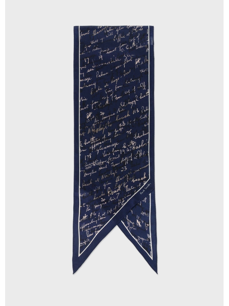 Paul Smith "Slide Notes" スカーフ ポール・スミス ファッション雑貨 マフラー・ストール・ネックウォーマー ネイビー ベージュ【送料無料】| Fashion Men