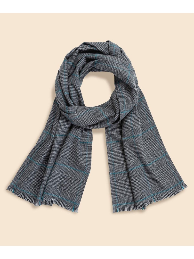 【SALE／20%OFF】BROOKS BROTHERS カシミヤ グレンプラッド ライトウェイト マフラー ブルックス ブラザーズ ファッション雑貨 マフラー・ストール・ネックウォーマー グレー【RBA_E】【送料無料】