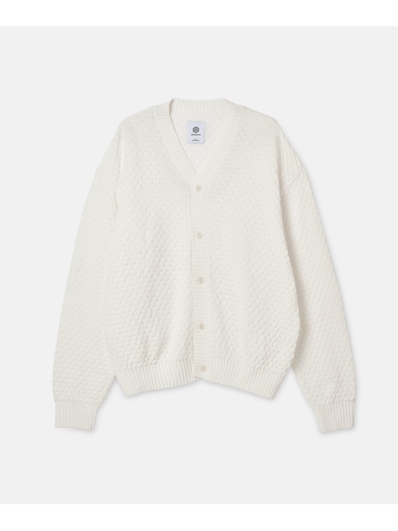 SEAGREEN PAPER WAFFLE CARDIGAN タトラスコンセプトストア トップス ジレー 米国海軍 白いこと【貨物輸送無料】