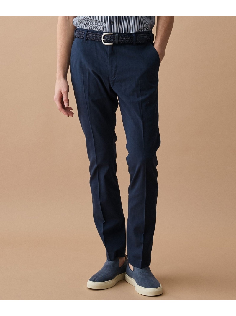 JOSEPH ABBOUD 【ウエストも伸びる!/清涼/ストレッチ】スラブストレッチ パンツ ジョセフアブード パンツ その他のパンツ ネイビー ベージュ【送料無料】