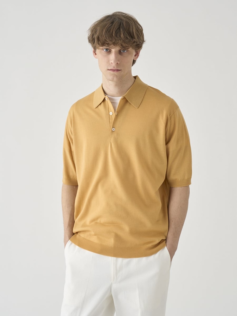 JOHN SMEDLEY 羊毛 クラシックニットポロシャツ ｜ AOYAMA ｜ 30G EASY FIT ジョンスメドレー トップス 編み物【貨物輸送無料】