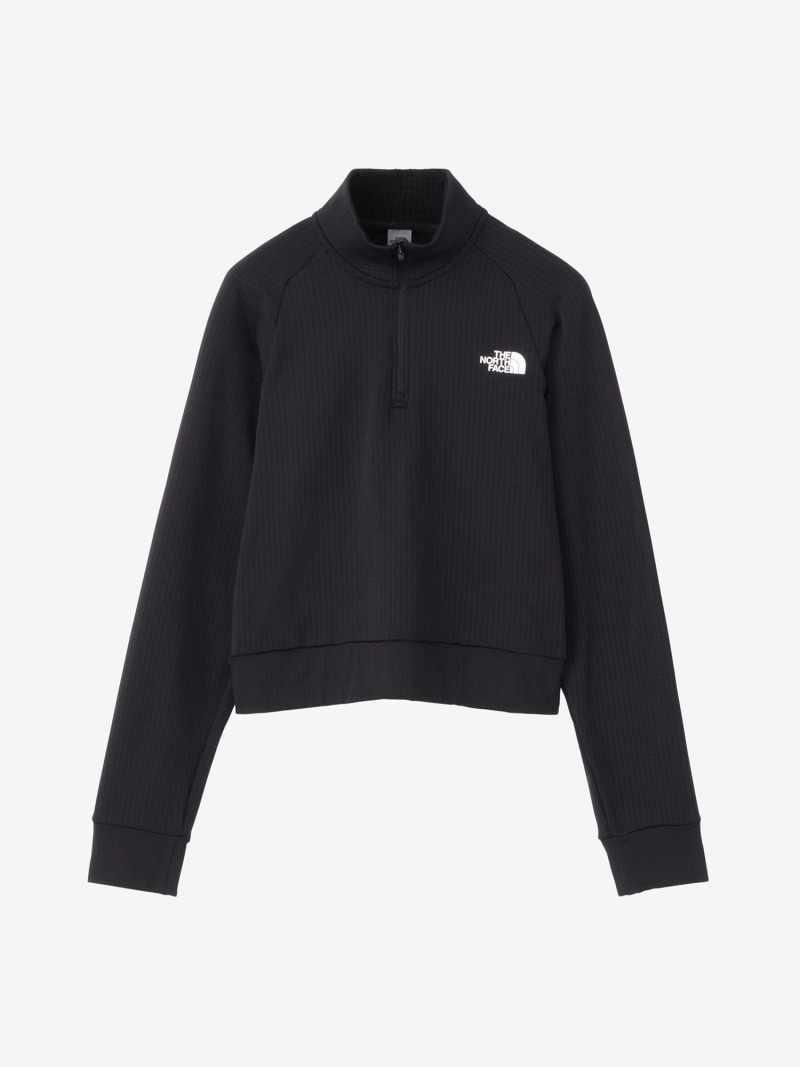 【SALE／30%OFF】THE NORTH FACE 【公式】サーマルバーサグリッドハーフジップ(レディース) ザ・ノース・フェイス トップス スウェット・トレーナー ブラック グレー【RBA_E】【送料無料】