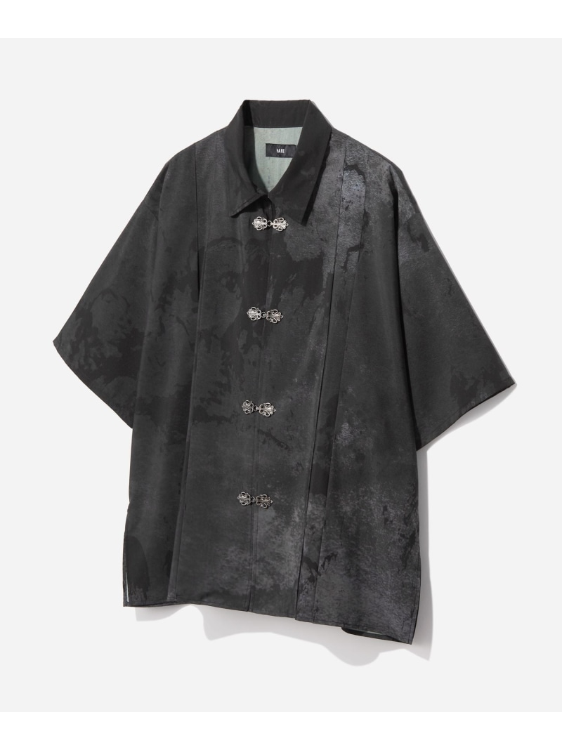 HARE 【SET UP相応う】YOSEタックメタルボタンシャツ ハレ トップス プルオーバー・トップ 薄墨色 白いこと ベージュ 黒いこと【貨物輸送無料】