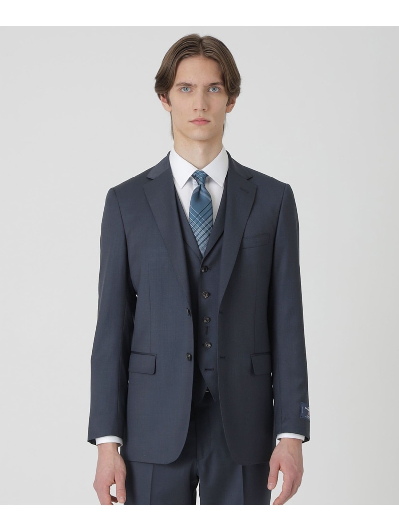 BLACK LABEL CRESTBRIDGE 【一部店舗限定】Zegna TRAVELLER ネイビーピンヘッドスリーピーススーツ ブルーレーベル / ブラックレーベル・クレストブリッジ スーツ・フォーマル セットアップスーツ ネイビー【送料無料】