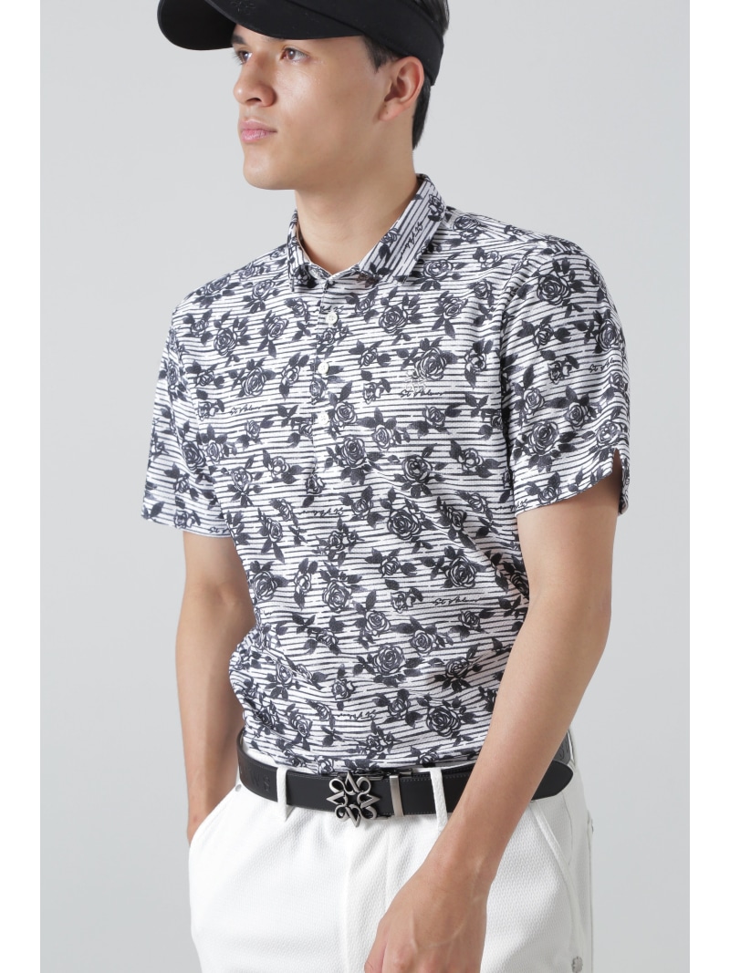 【SALE／50%OFF】St ANDREWS ボニースコットランド刷り上げる 半袖スポーツシャツ (MENS) セントアンドリュース トップス スポーツシャツ 白いこと 薄墨色【RBA_E】【貨物輸送無料】