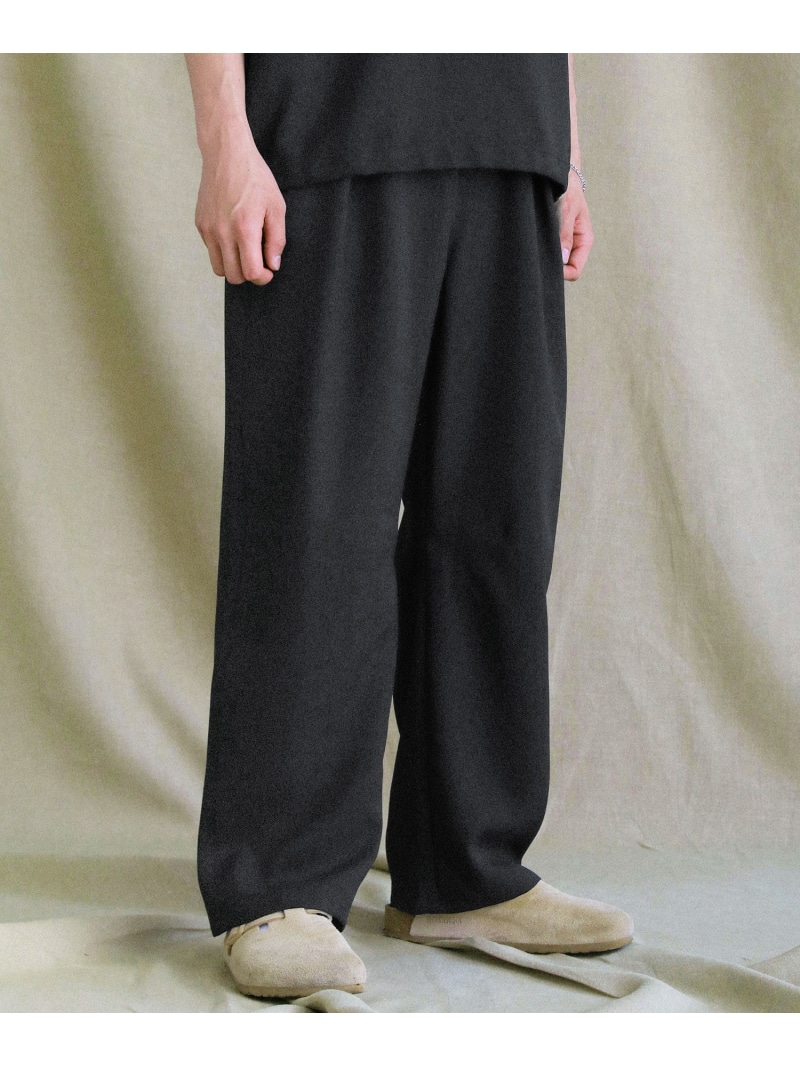 【SALE／5%OFF】THE CASUAL 日本製Naturemier（ナチュレミア）TECHドビークロスライク1タック 軽気球 イージーパンツ 心地好い トップス スポーツシャツ 黒いこと 米国海軍 薄墨色 赤銅色【RBA_E】【貨物輸送無料】