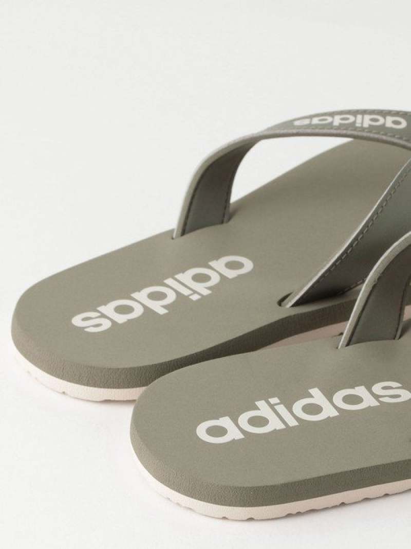 adidas khaki flip flops