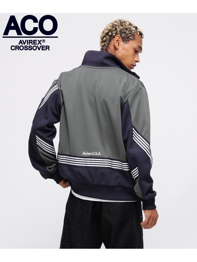 【SALE／30%OFF】AVIREX 《CROSSOVER》TRACK JACKET / トラック ジャケット クロスオーバー / AVIREX / アヴィレックス アヴィレックス トップス カットソー・Tシャツ グリーン ブラック【RBA_E】【送料無料】 14,823円