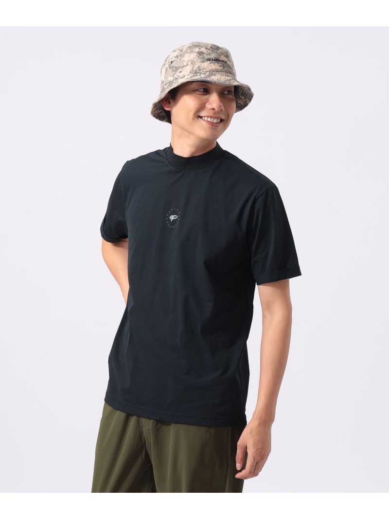 BEAMS GOLF ORANGE LABEL ORANGE LABEL / シルバースターロゴタイプ モックネックシャツ(吸水速乾・UVとり捨てる) 父の日 差し上げ物 差し上げ物 ビームス ゴルフ トップス スウェット・トレーナー 薄墨色 黒いこと 白いこと【貨物輸送無料】
