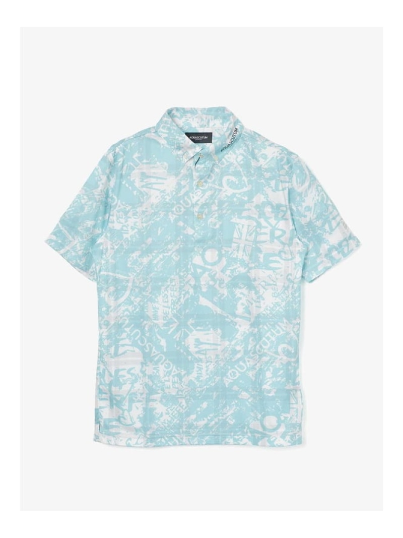 【SALE／50%OFF】Aquascutum GOLF GOLF MEN ロンドングラフィックB.Dポロシャツ アクアスキュータム トップス カットソー・Tシャツ ブルー ブラック【RBA_E】【送料無料】｜ Fashion Men