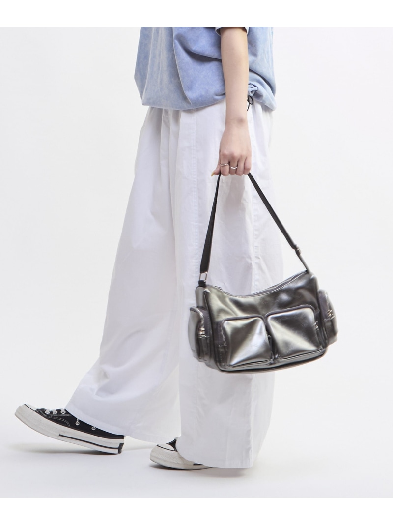 CONVERSE TOKYO MULTI POCKET SHOULDER BAG コンバーストウキョウ バッグ ショルダーバッグ ブラック ブラウン シルバー【送料無料】| Fashion Men