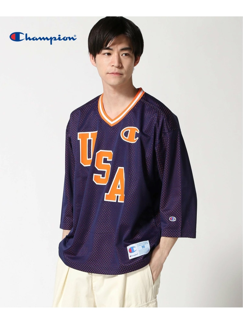 Champion Champion(M)C3-Z403 3/4スリーブTシャツ ハンドサイン トップス カットソー・Tシャツ ブラック レッド ネイビー【送料無料】