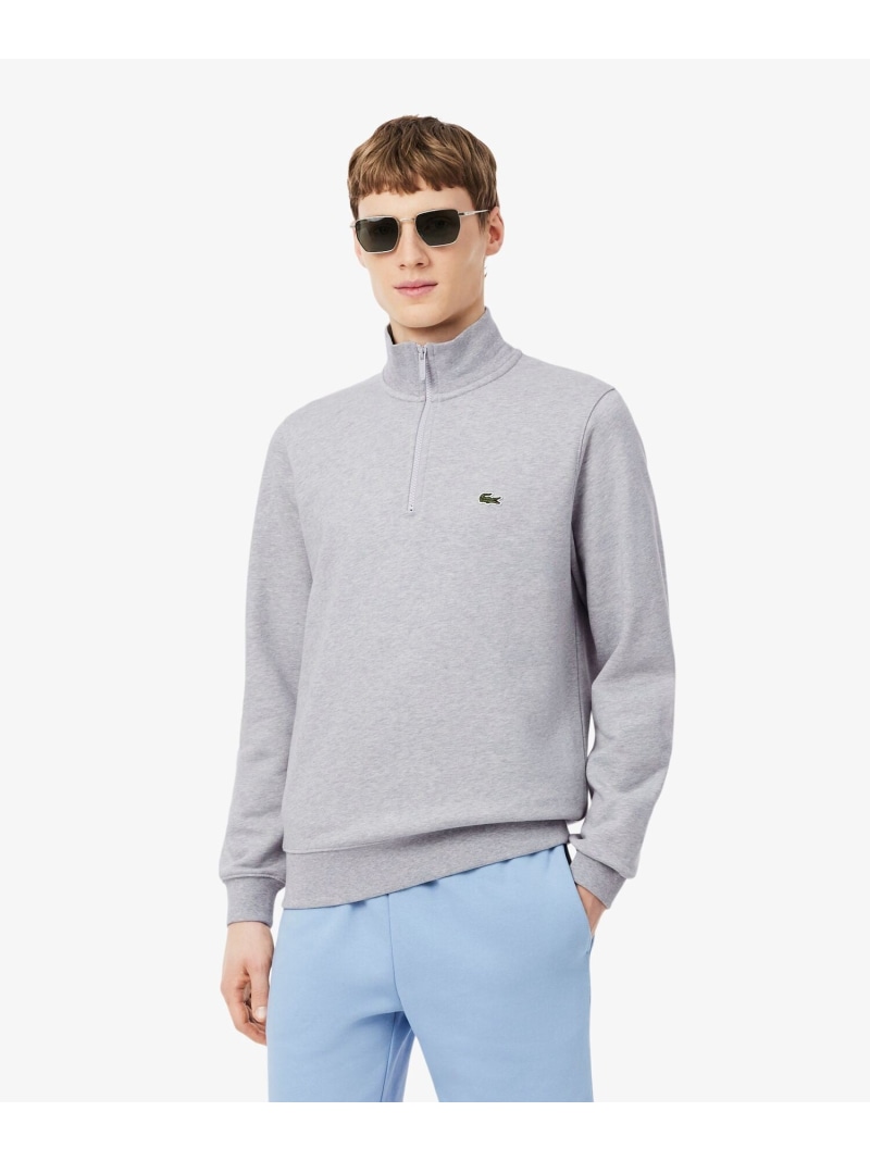 LACOSTE ハイネックハーフジップスウェット ラコステ トップス スウェット・トレーナー ベージュ ブラック グレー ネイビー【送料無料】