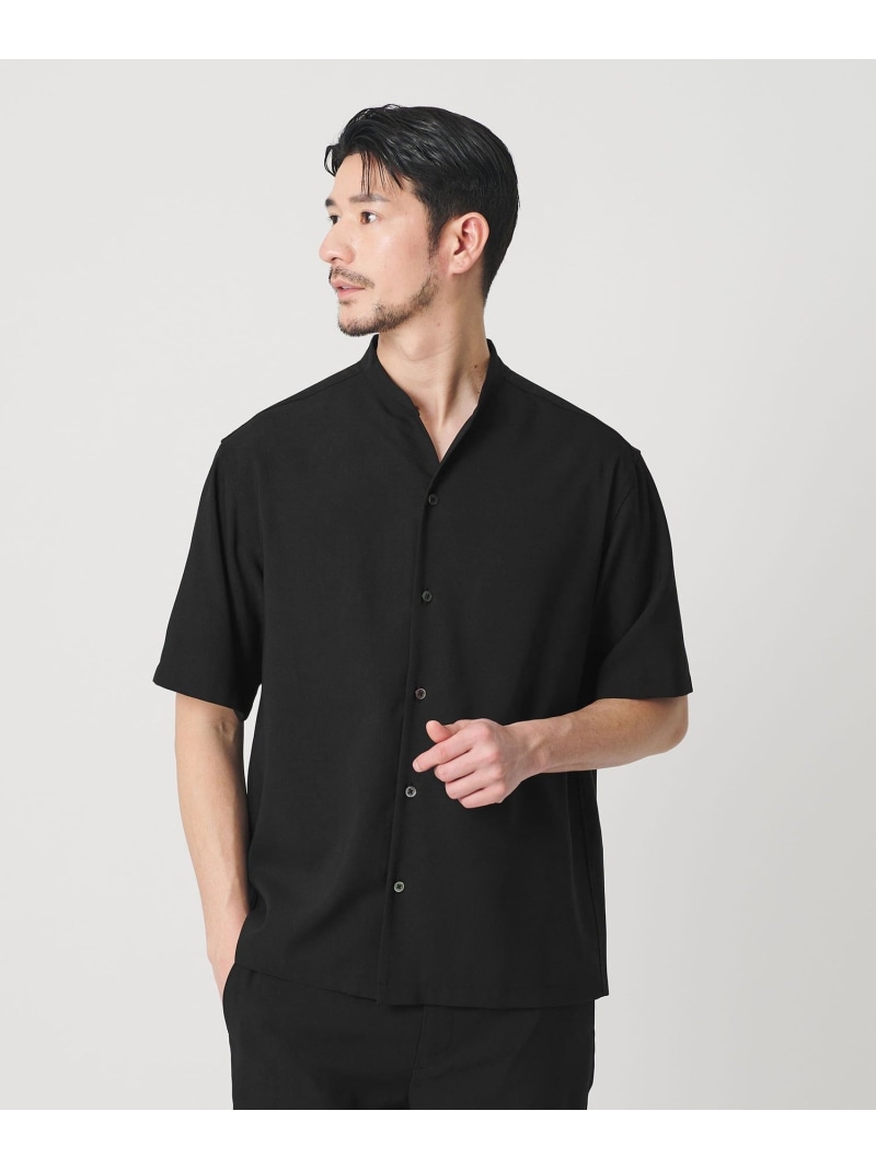 BEAUTY&YOUTH UNITED ARROWS 【WEB限定 WARDROBE SMART】 Reflax スキッパー シャツ ビューティー＆ユース　ユナイテッドアローズ トップス シャツ・ブラウス ブラック グレー ベージュ【送料無料】