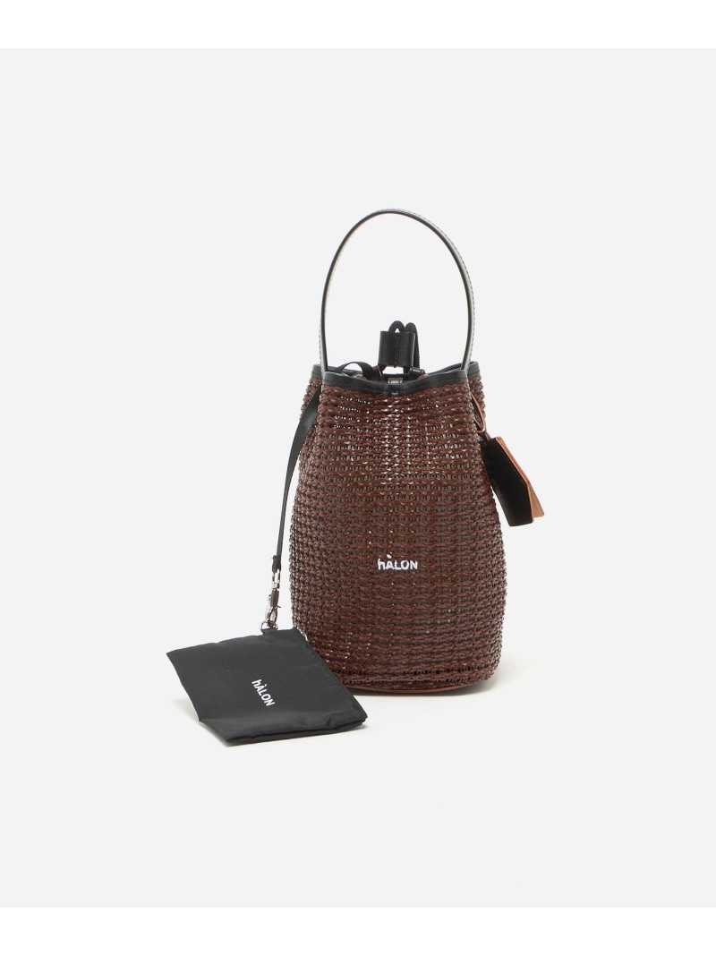 UNITED ARROWS <hALON>ウーブン メッシュ 巾着バッグ ユナイテッドアローズ バッグ その他のバッグ ブラウン【送料無料】| Fashion Men
