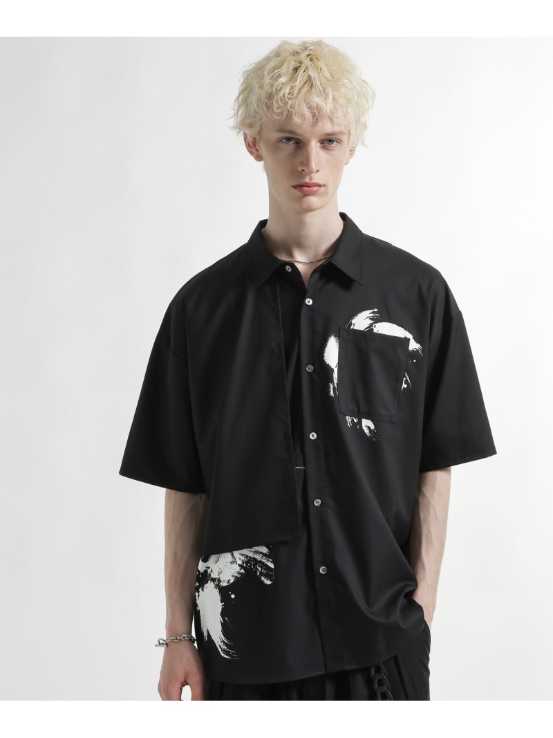 HARE SHINOBIフラシシャツ ハレ トップス プルオーバー・トップ 黒いこと 白いこと 緑であること【貨物輸送無料】
