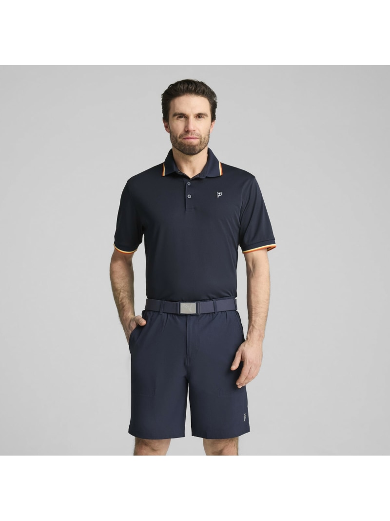 【SALE／30%OFF】PUMA メンズ ゴルフ PUMA x PTC ティップド 半袖 ポロシャツ PUMA X PTC TIPPED POLO プーマ トップス ポロシャツ ネイビー【RBA_E】【送料無料】