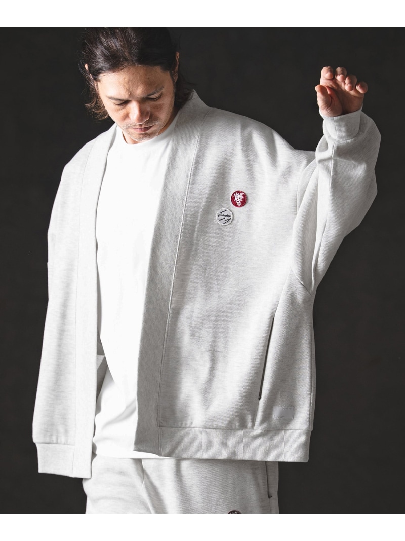 GLIMCLAP μg3765-Pique Fabric Minimal Cardigan ボタンレスカーディガン カンビオ トップス ジレー 薄墨色 白いこと 黒いこと【貨物輸送無料】