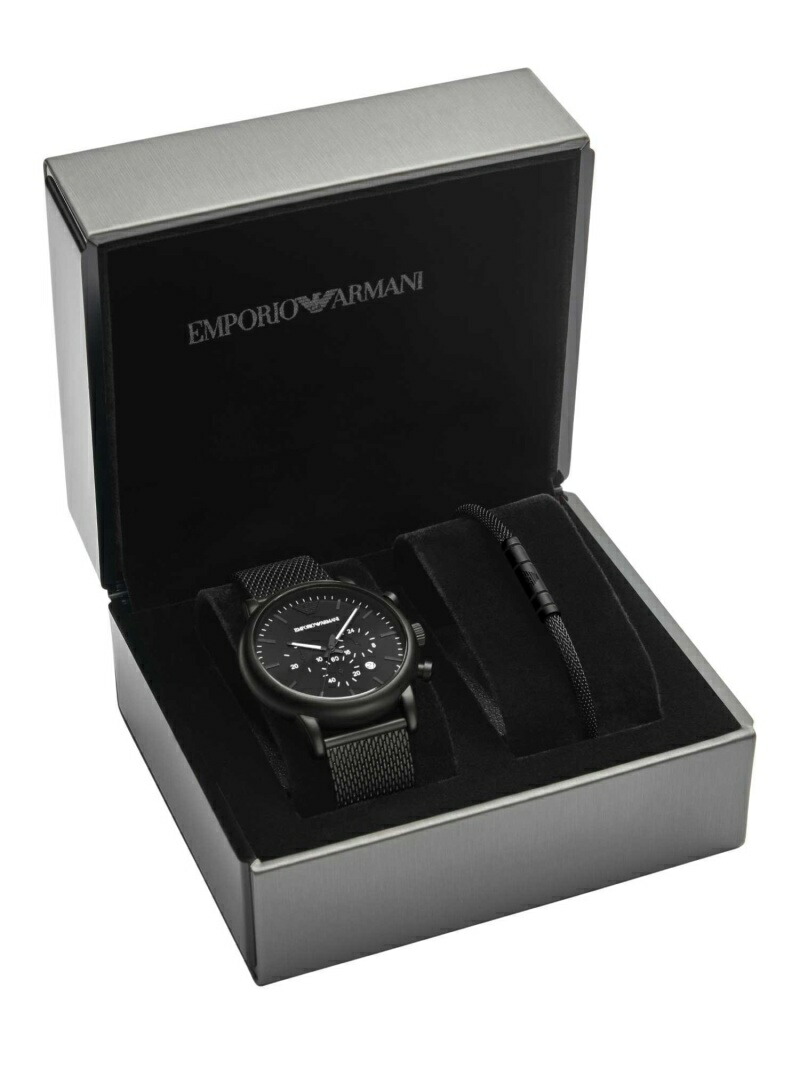 EMPORIO ARMANI M AR80041 ウォッチステーションインターナショナル ファッショングッズ 腕時計 ブラック 公式の店舗