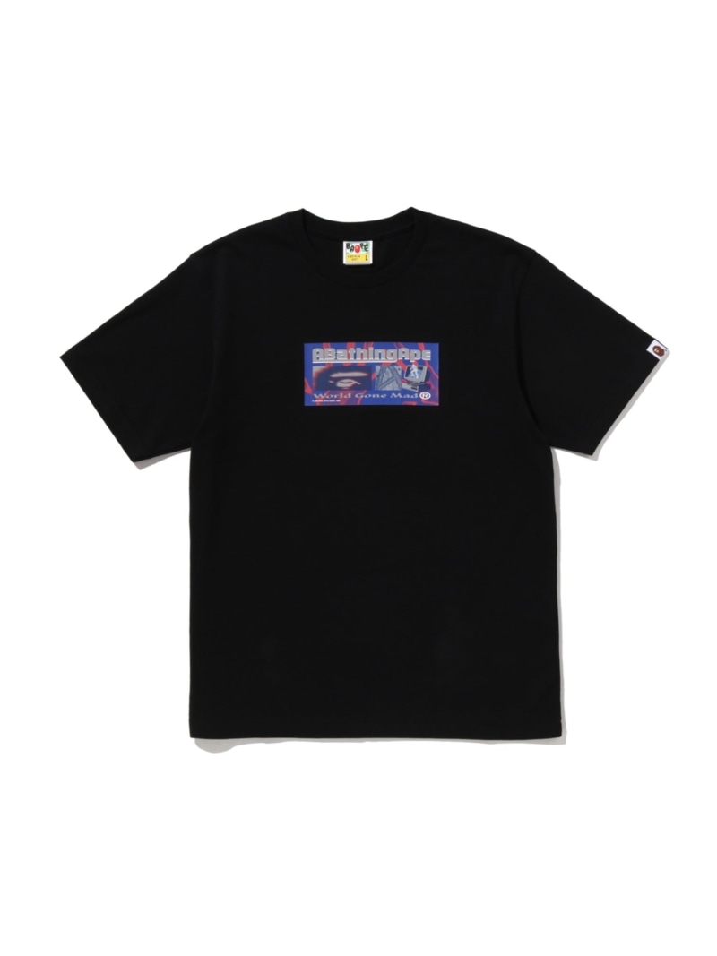 A BATHING APE HANDPRINT LOGO TEE ア ベイシング エイプ トップス カットソー・Tシャツ グリーン ブラック【送料無料】｜ Fashion Men