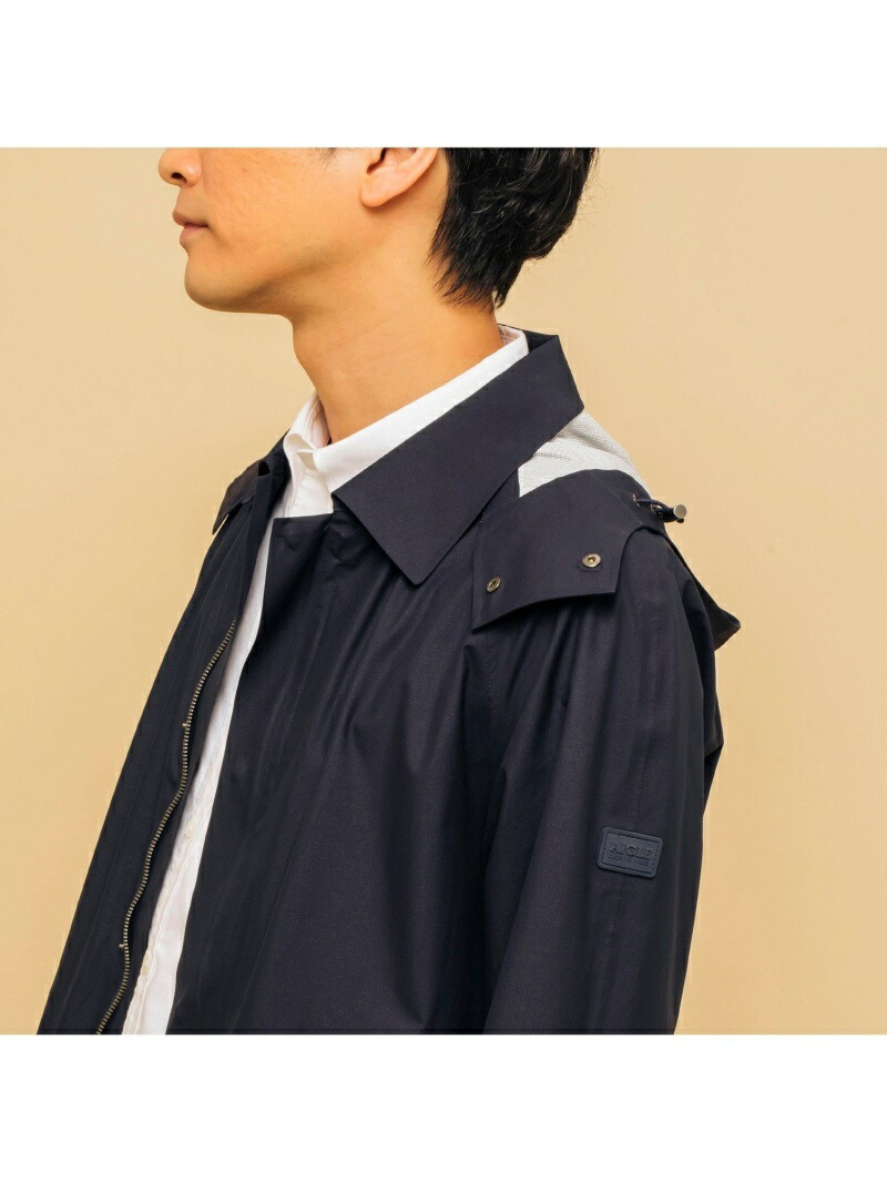 【SALE/50%OFF】AIGLE透湿防水ブリアンライディングコートエーグルコート/ジャケットレインコートブルーホワイトベージュ【RBA_E】【送料無料】