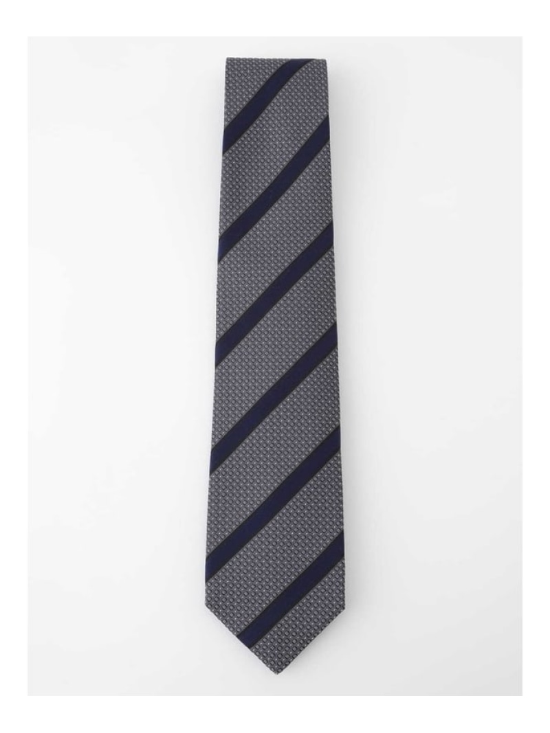 Aquascutum MEN ストライプ×小剣クレスト アクアスキュータム スーツ・フォーマル ネクタイ・蝶ネクタイ ネイビー グレー【送料無料】