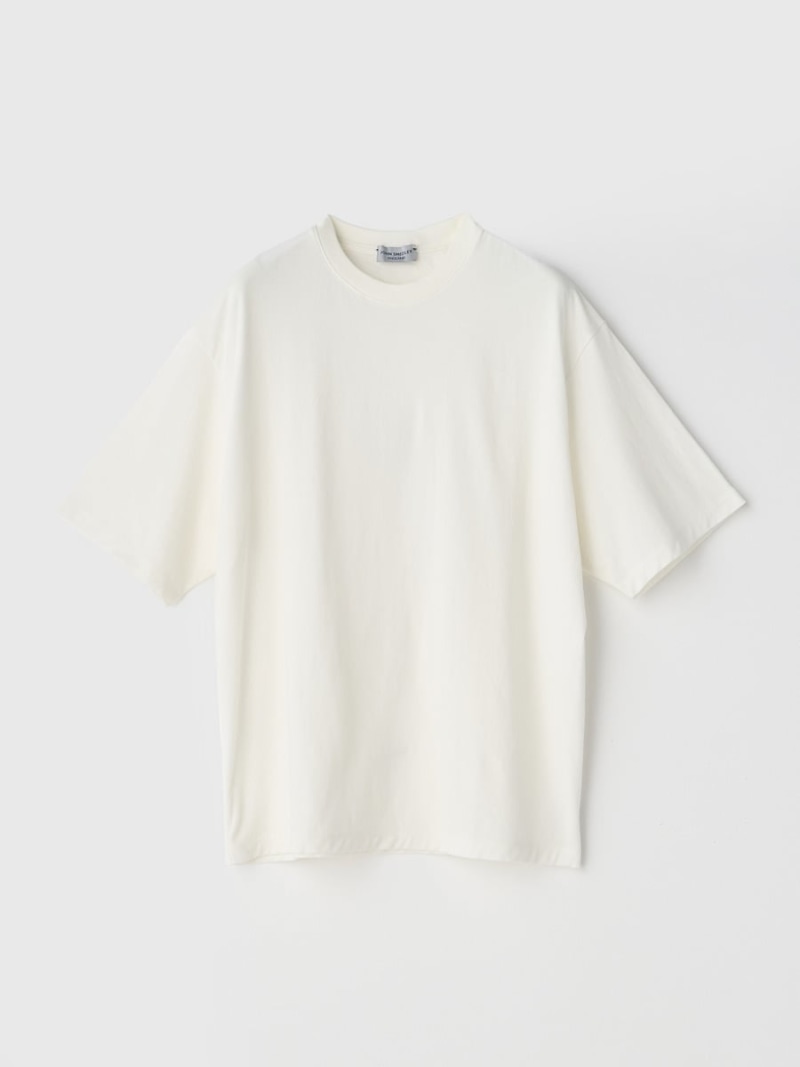 JOHN SMEDLEY コットン オーバーサイズクルーネックTシャツ｜UTS951 ジョンスメドレー トップス カットソー・Tシャツ ホワイト【送料無料】｜ Fashion Men
