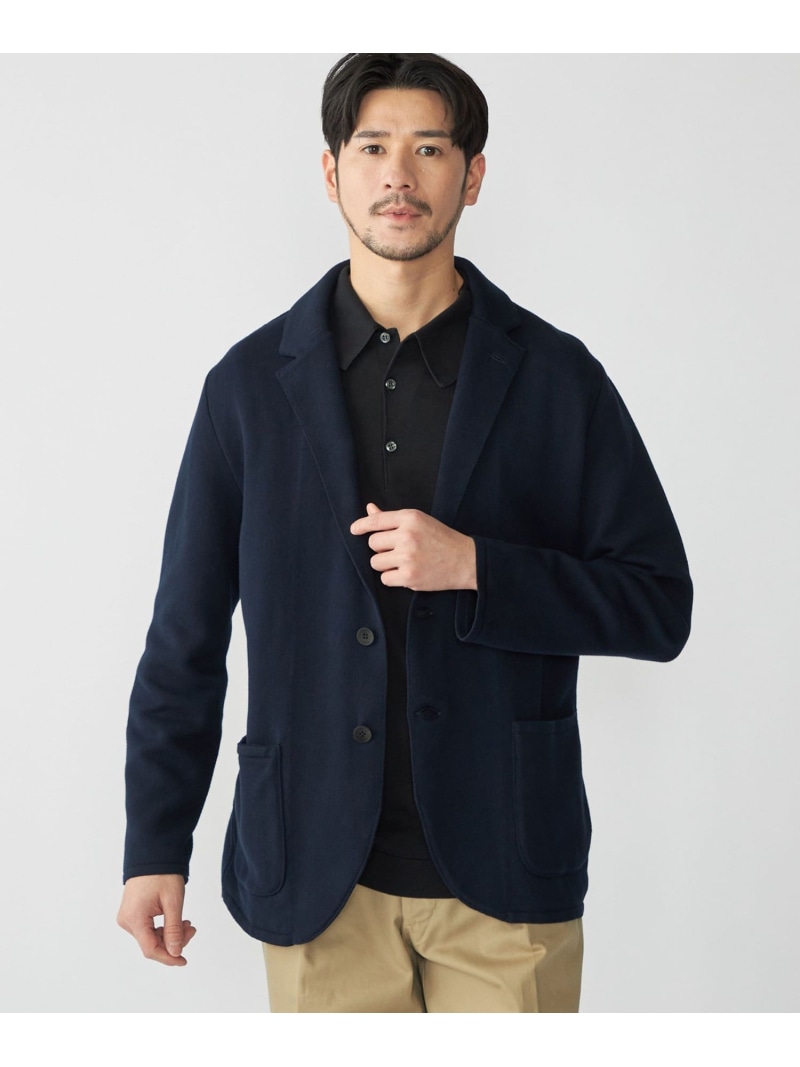 【SALE／40%OFF】SHIPS MEN 【SHIPS別注】FLY3: コットン ニット ブレザー シップス ジャケット・アウター テーラードジャケット・ブレザー ネイビー【RBA_E】【送料無料】