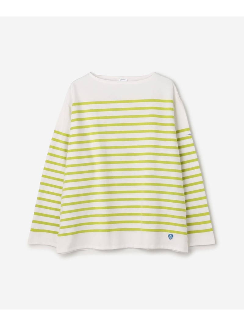 Bshop ORCIVAL ｜ ラッセル ボートネック ワイドセーラーTシャツ MEN ビショップ トップス カットソー・Tシャツ イエロー ブルー グレー【送料無料】