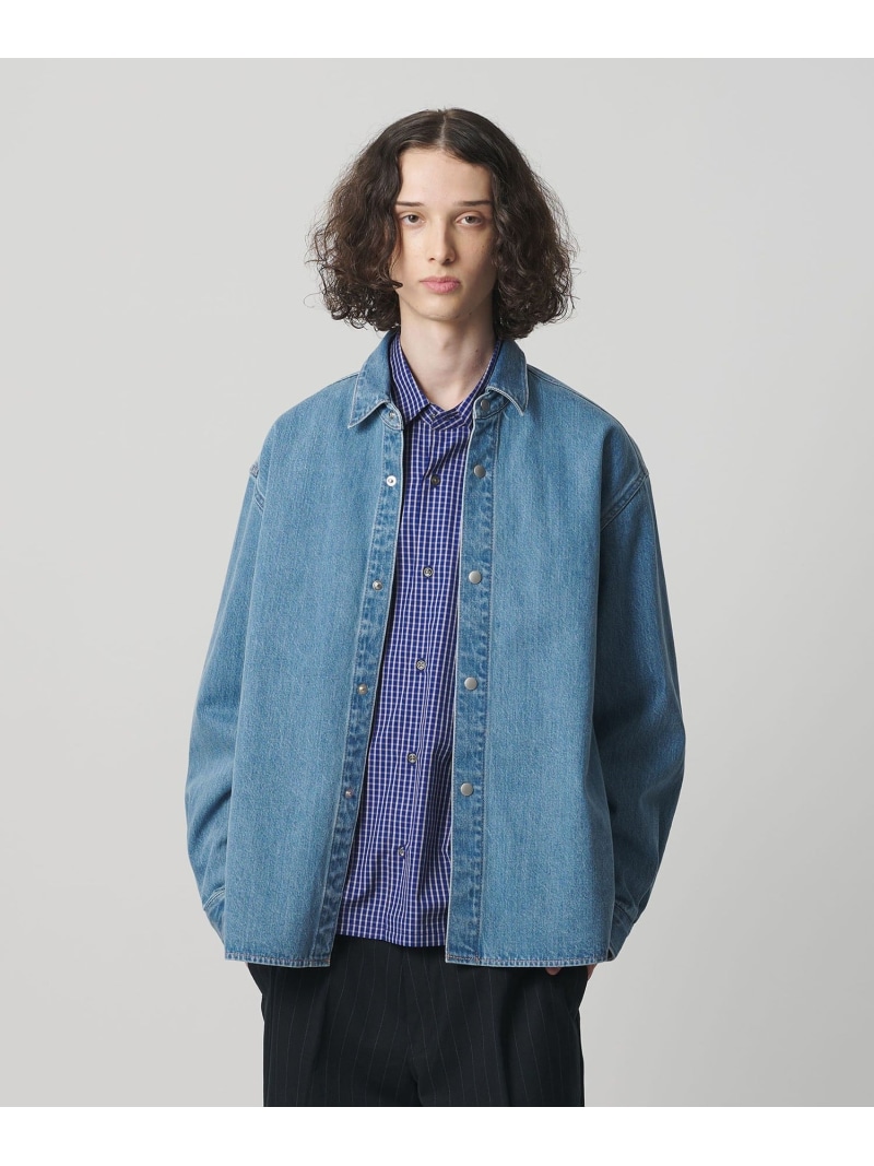 monkey time BEAUTY&YOUTH UNITED ARROWS デニム CPO シャツ ビューティー＆ユース　ユナイテッドアローズ トップス シャツ・ブラウス ブルー【送料無料】
