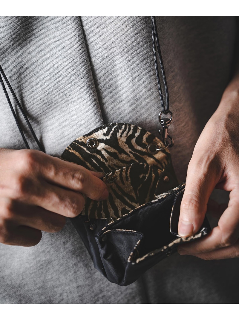 GLIMCLAP mko13358-Nylon Twill Two Pockets Design Mini Bag ミニ車寄せ カンビオ トップス 余分の物のトップス 黒いこと【貨物輸送無料】