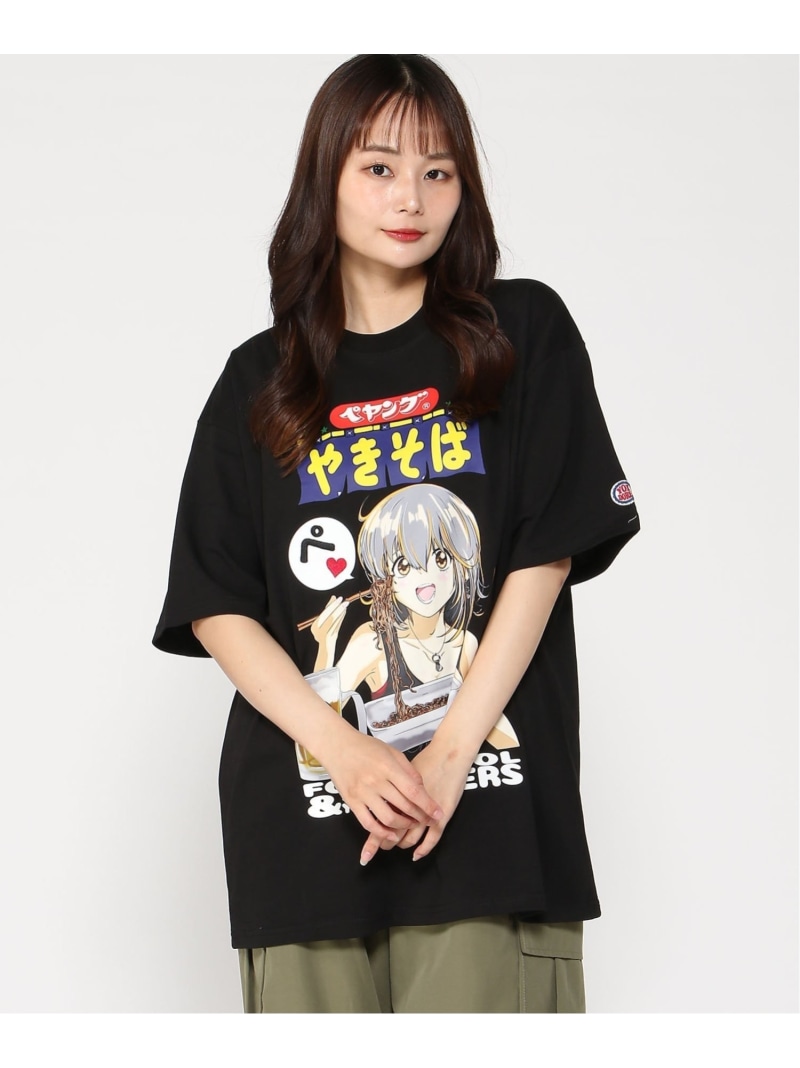 【SALE／15%OFF】yield ペヤングコラボ どれみ TEE イールド トップス カットソー・Tシャツ ブラック ブルー ホワイト【RBA_E】【送料無料】