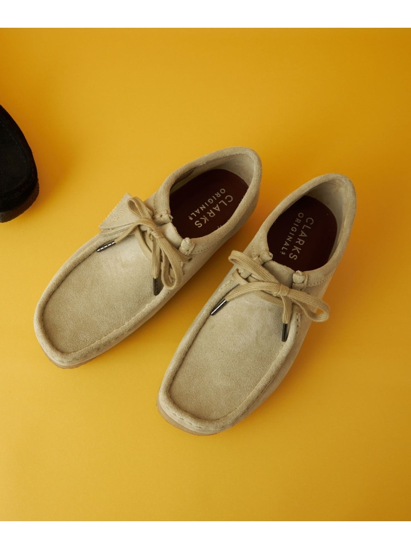 CITEN ＜Clarks＞Wallabee ワラビー シテン シューズ・靴 モカシン・デッキシューズ ベージュ 黒いこと【貨物輸送無料】