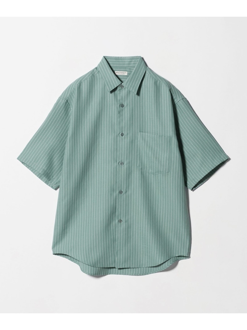 BEAUTY&YOUTH UNITED ARROWS ライト リネンタッチ ストライプ レギュラーカラー シャツ FORM TAPERD型 ビューティー&ユース ユナイテッドアローズ トップス シャツ・ブラウス【送料無料】| Fashion Men