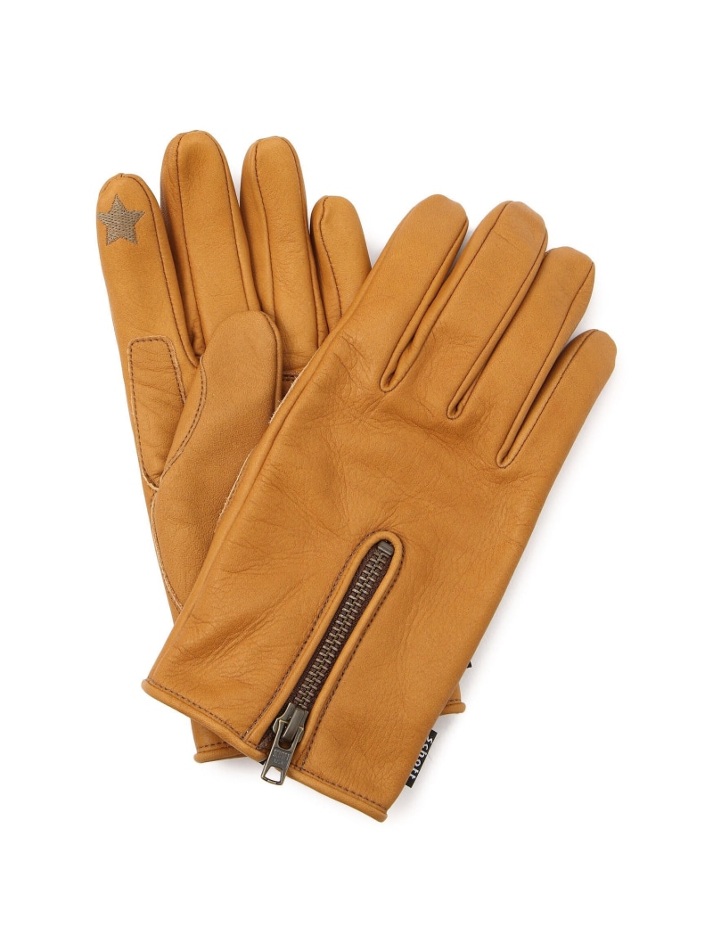 Schott ZIP LEATHER GLOVE/ジップレザーグローブ ショット ファッション雑貨 その他のファッション雑貨 ブラック ブラウン【送料無料】