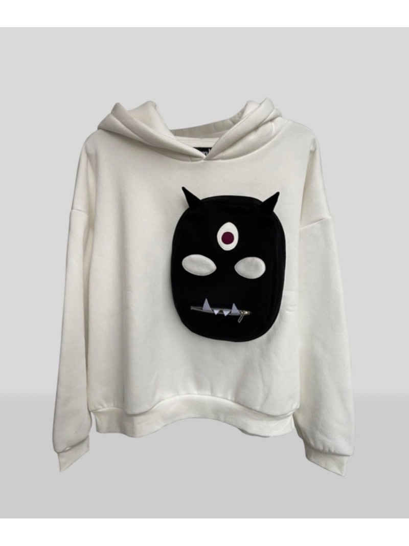 【SALE／20%OFF】SYCKLI 【SYCKLI】DEMON HEART HOODIE ネバーマインドザエックスユー／チカシツプラス トップス パーカー・フーディー ピンク ホワイト【RBA_E】【送料無料】