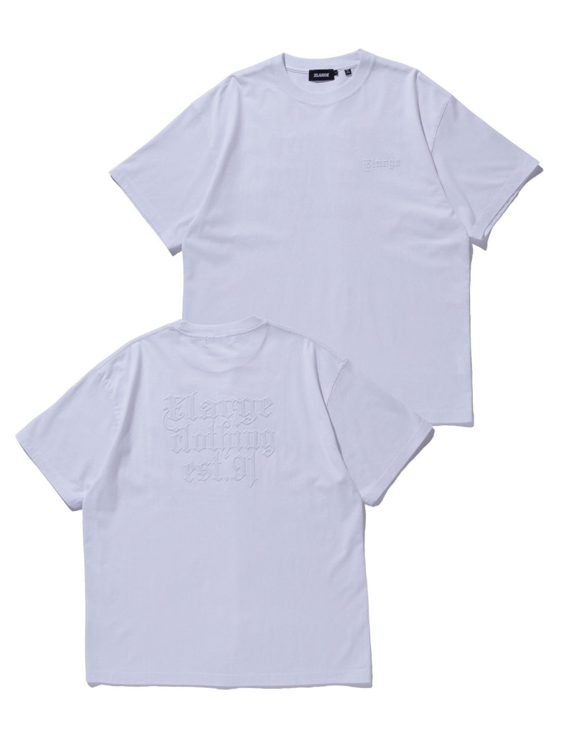 XLARGE EMBOSSED OLD ENGLISH S/S TEE エクストララージ トップス カットソー・Tシャツ ホワイト ブラック グリーン【送料無料】