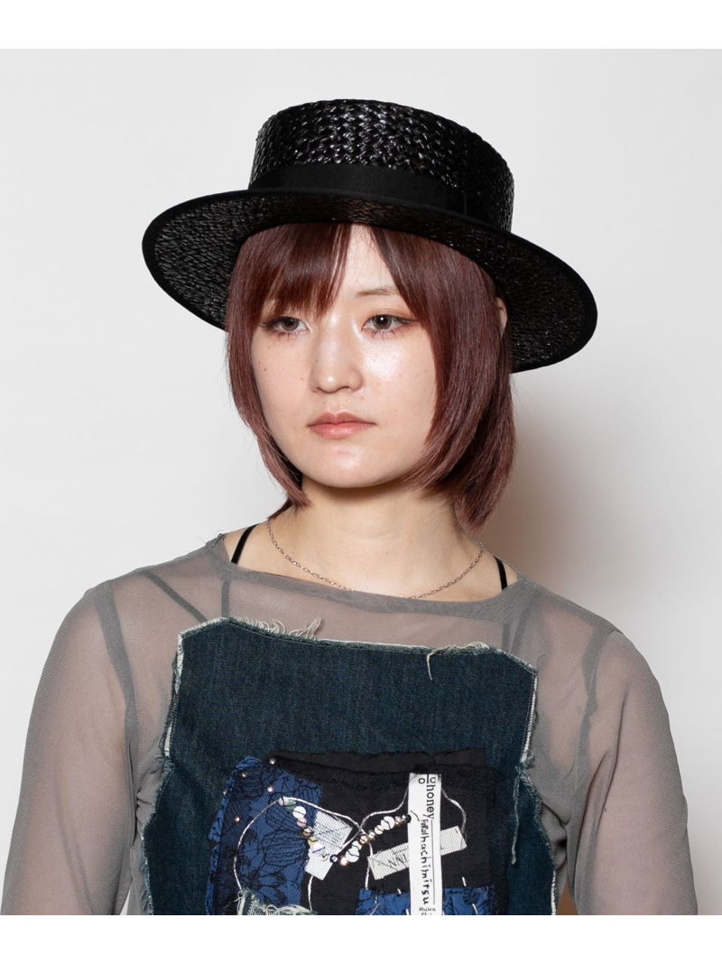 CA4天使の都市 OLD TOWN BOATER カシラ 鳥打ち帽 かぶり笠 黒いこと 白いこと【貨物輸送無料】