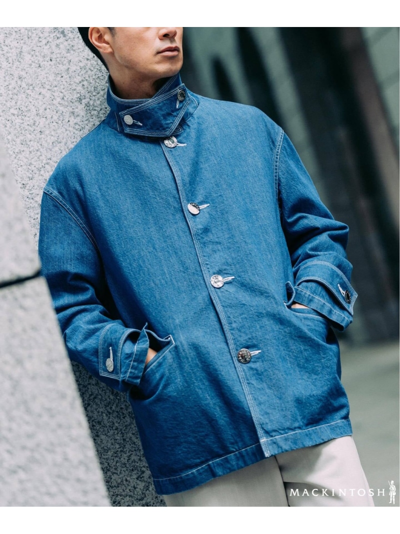 EDIFICE MACKINTOSH(マッキントッシュ) 別注 HUMBIE デニム SHORT SL(ウォッシュ) エディフィス ジャケット・アウター デニムジャケット ネイビー【送料無料】