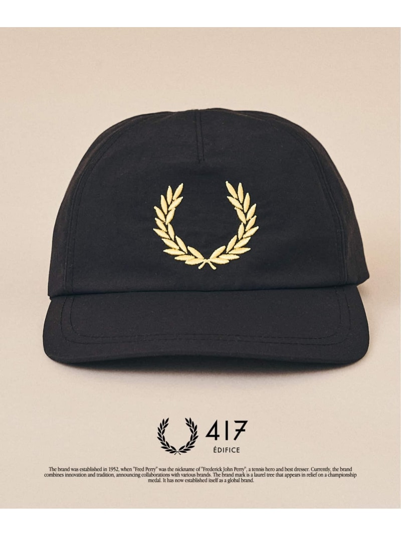 417 EDIFICE FRED PERRY / フレッドペリー417別注 Bold Branding キャップ フォーワンセブン エディフィス 帽子 キャップ ネイビー ブラック【送料無料】